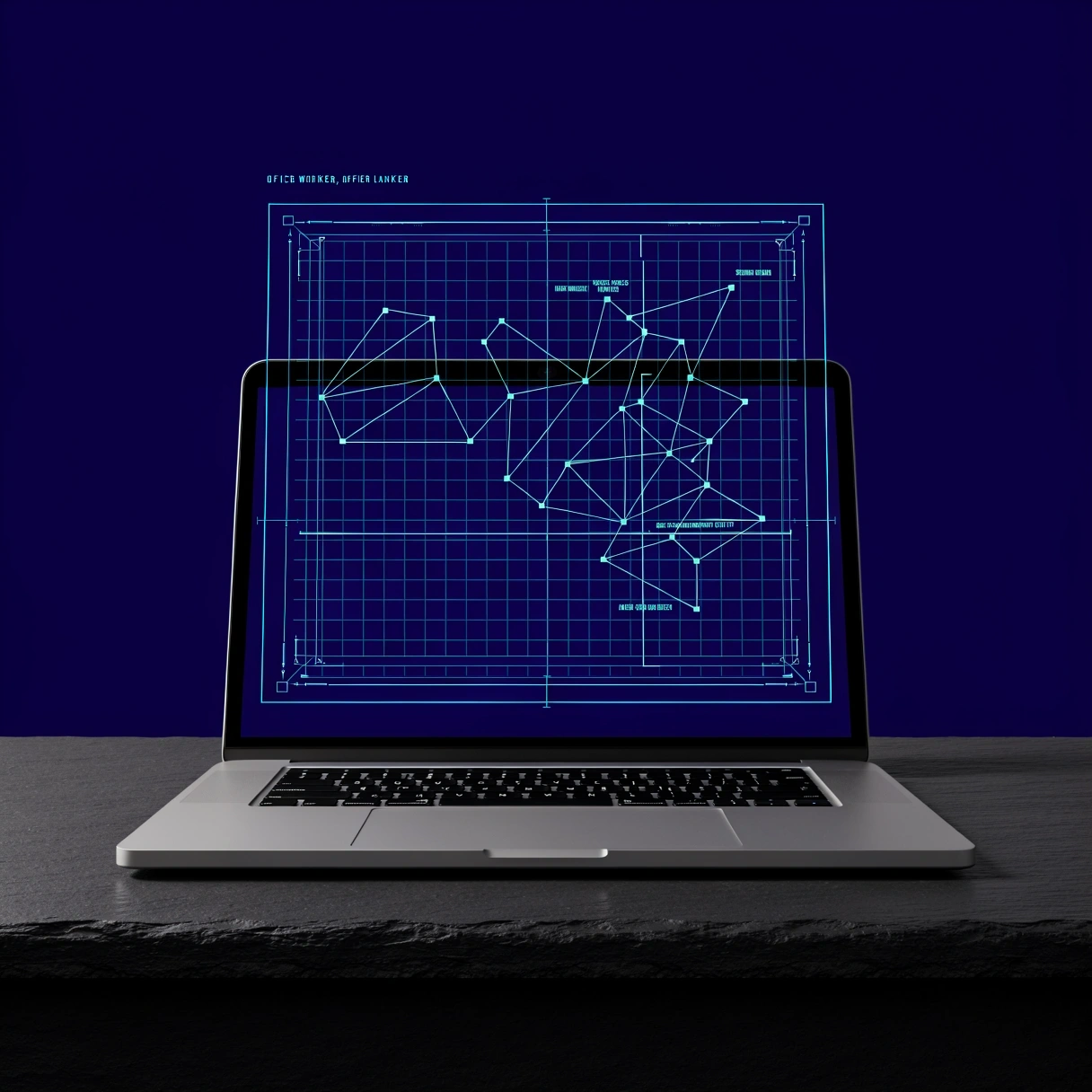 Structural wireframe of a digital portal interface